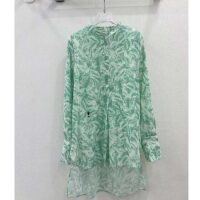 Dior Women CD Blouse Melocoton Sea Green Cotton Voile with Allover Butterfly Motif (6)