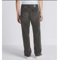 Dior Women CD Cappenter Jeans Black Cotton Twill Laser-Faded Vintage Effect Heavy-Weight Denim (6)