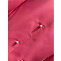 Dior Women CD Cropped Jacket Passion Pink Wool Silk Long Sleeves (9)