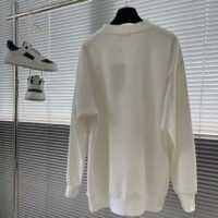 Dior Women CD Diamond Oversized Sweatshirt White Organic Cotton Fleece (7)