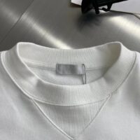 Dior Women CD Diamond Oversized Sweatshirt White Organic Cotton Fleece (7)
