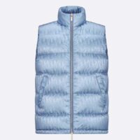 Dior Women CD Dior Oblique Down Vest Blue Technical Jacquard (2)