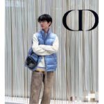 Dior Men CD Dior Oblique Down Vest Blue Technical Jacquard - immagine 10
