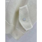 Dior Men CD Dioralps Vest White Wool Cashmere Knit Three-Tone Butterfly Motif Reference: 414G19AM124_X0878 - Image 9