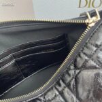 Dior Women CD Diorstar Hobo Bag Chain Black Macrocannage Crinkled Calfskin Reference: S3202UNIO_M900 - Image 10