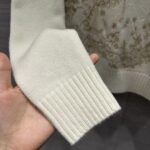 Dior Men CD Embroidered Sweater Gold-Tone White Cashmere Knit Butterfly Around the World Motif - Image 9