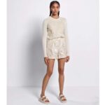 Dior Women CD Embroidered Sweater Gold-Tone White Cashmere Knit Butterfly Around the World Motif - Image 15