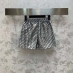 Dior Women CD Essentials Shorts Blue Technical Taffeta Jacquard with Dior Oblique Motif - Imagen 3