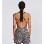 Dior Women CD Essentials Shorts Blue Technical Taffeta Jacquard with Dior Oblique Motif - Imagen 13