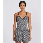 Dior Women CD Essentials Shorts Blue Technical Taffeta Jacquard with Dior Oblique Motif - Imagen 12