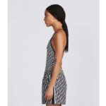 Dior Women CD Essentials Shorts Blue Technical Taffeta Jacquard with Dior Oblique Motif - Imagen 14