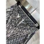 Dior Women CD Essentials Shorts Blue Technical Taffeta Jacquard with Dior Oblique Motif - Imagen 6