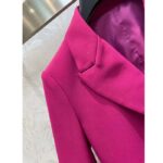 Dior Women CD Fitted Jacket Passion Pink Wool Silk Front Button Closure - immagine 8
