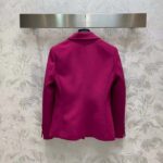 Dior Women CD Fitted Jacket Passion Pink Wool Silk Front Button Closure - immagine 3