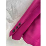 Dior Women CD Fitted Jacket Passion Pink Wool Silk Front Button Closure - immagine 9