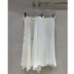 Dior Women CD Flared Mid-Length Skirt Ecru Technical Cotton Lace D-Lace Butterfly Motif - Bild 3