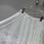 Dior Women CD Flared Mid-Length Skirt Ecru Technical Cotton Lace D-Lace Butterfly Motif - Bild 6