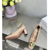 Dior Women CD Forever Dior Pump Nude Patent Calfskin Adjustable Buckled Ankle Strap (11)