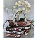 Dior Women CD Hat Basket Bag Natural Multicolor Albero Della Vita Embroidery – Image 4
