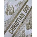 Dior Women CD Hat Basket Bag White Gold-One Gradient Butterflies Embroidery - Image 12