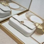 Dior Women CD Lady Dior Phone Pouch Latte Cannage Lambskin Removable Chain Strap - Image 5