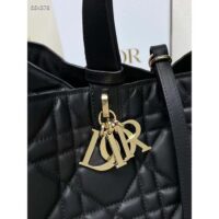 Dior Women CD Large Dior Toujours Bag Black Macrocannage Calfskin Reference M2820OSHJ_M900 (11)