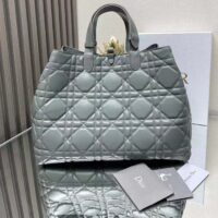 Dior Women CD Large Dior Toujours Bag Stone Gray Macrocannage Calfskin Reference M2820OSHJ_M41G (1)