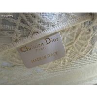 Dior Women CD Medium Book Tote White D-Lace Butterfly Embroidery (1)