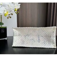 Dior Women CD Medium Book Tote White D-Lace Butterfly Embroidery (1)