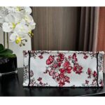 Dior Women CD Medium Book Tote White Red Le Cœur Des Papillons Embroidery - Image 8
