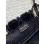 Dior Women CD Medium Dior Book Tote Black Cannage Shearling - Image 11
