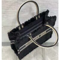 Dior Women CD Medium Dior Book Tote Black Cannage Shearling (6)