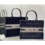 Dior Women CD Medium Dior Book Tote Black Cannage Shearling - Image 5