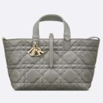 Dior Women CD Medium Dior Toujours Bag Stone Gray Macrocannage Calfskin Reference M2821OSHJ_M41G