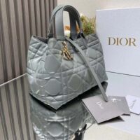 Dior Women CD Medium Dior Toujours Bag Stone Gray Macrocannage Calfskin Reference M2821OSHJ_M41G (4)