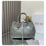 Dior Women CD Medium Dior Toujours Bag Stone Gray Macrocannage Calfskin Reference M2821OSHJ_M41G - Imagen 6