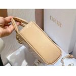 Dior Women CD Medium Lady D-Joy Bag Sand-Colored Cannage Lambskin - Image 7