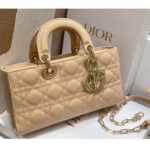 Dior Women CD Medium Lady D-Joy Bag Sand-Colored Cannage Lambskin - Image 4