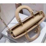 Dior Women CD Medium Lady D-Joy Bag Sand-Colored Cannage Lambskin - Image 6