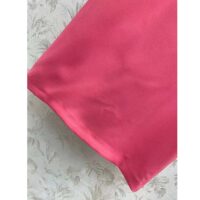 Dior Women CD Mid-Length Flared Skirt Passion Pink Wool Silk Thin Waistband Side Zip Closure (9)