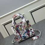 Dior Women CD Mini Lady Dior Bag White Multicolor Calfskin Toile De Jouy Fantastica Print Embroidery - Image 2