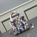 Dior Women CD Mini Lady Dior Bag White Multicolor Calfskin Toile De Jouy Fantastica Print Embroidery - Image 3