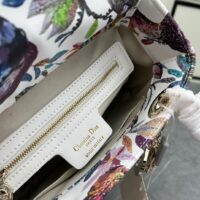 Dior Women CD Mini Lady Dior Bag White Multicolor Calfskin Toile De Jouy Fantastica Print Embroidery (2)