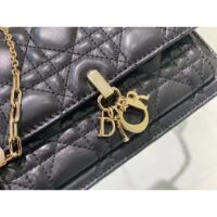 Dior Women CD Miss Dior Chain Pouch Black Cannage Lambskin (1)