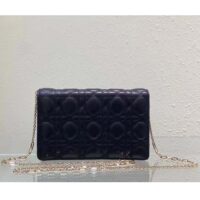 Dior Women CD Miss Dior Chain Pouch Black Cannage Lambskin (1)