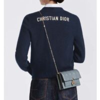 Dior Women CD Miss Dior Chain Pouch Cloud Blue Cannage Lambskin (12)