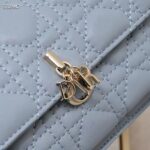 Dior Women CD Miss Dior Chain Pouch Cloud Blue Cannage Lambskin - Image 8