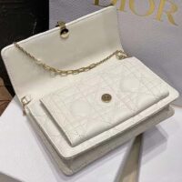 Dior Women CD Miss Dior Chain Pouch Latte Cannage Lambskin (10)