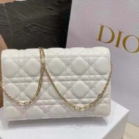 Dior Women CD Miss Dior Chain Pouch Latte Cannage Lambskin (10)