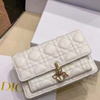 Dior Women CD Miss Dior Chain Pouch Latte Cannage Lambskin (10)